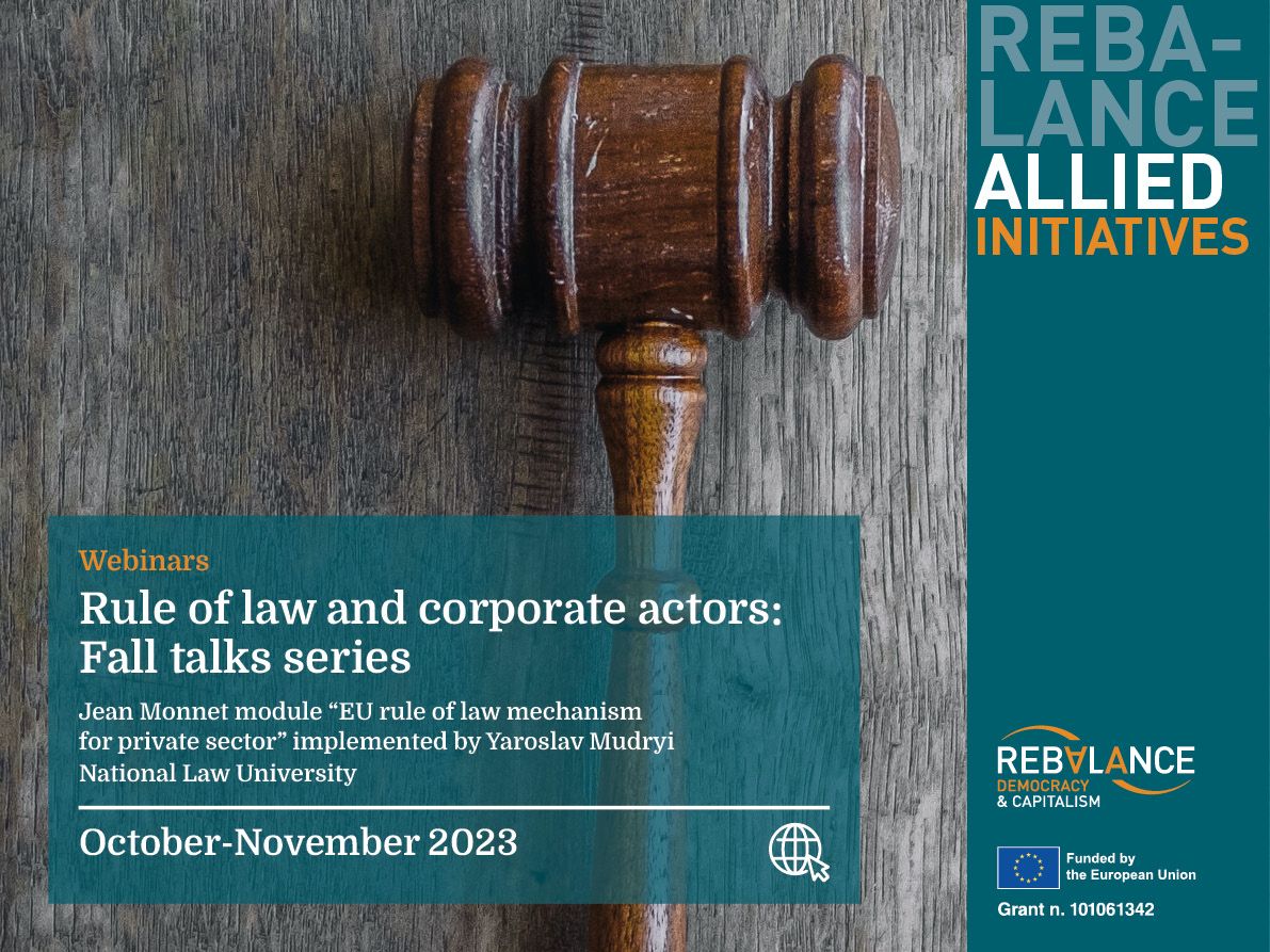 Rule of law and corporate actors:                            Fall talks series
