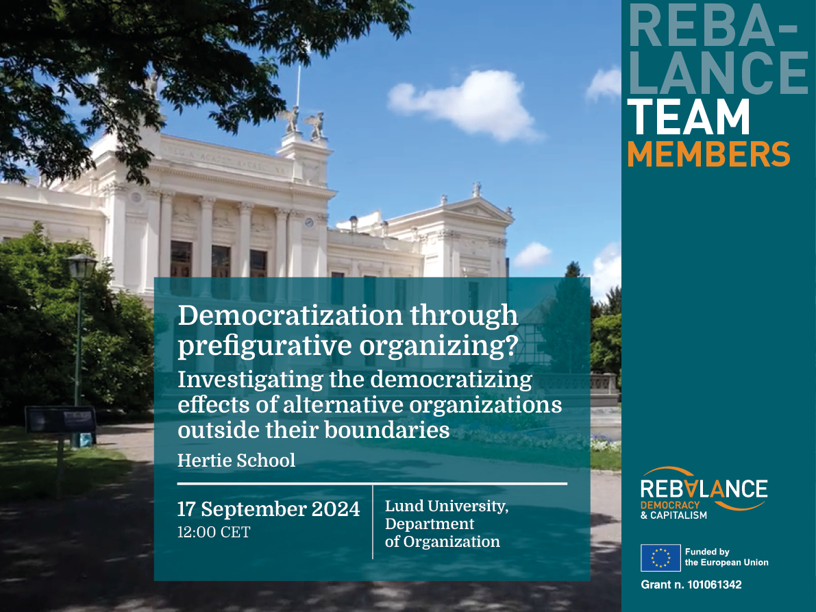 Democratization through prefigurative organizing? Investigating the democratizing effects of alternative organizations outside their boundaries