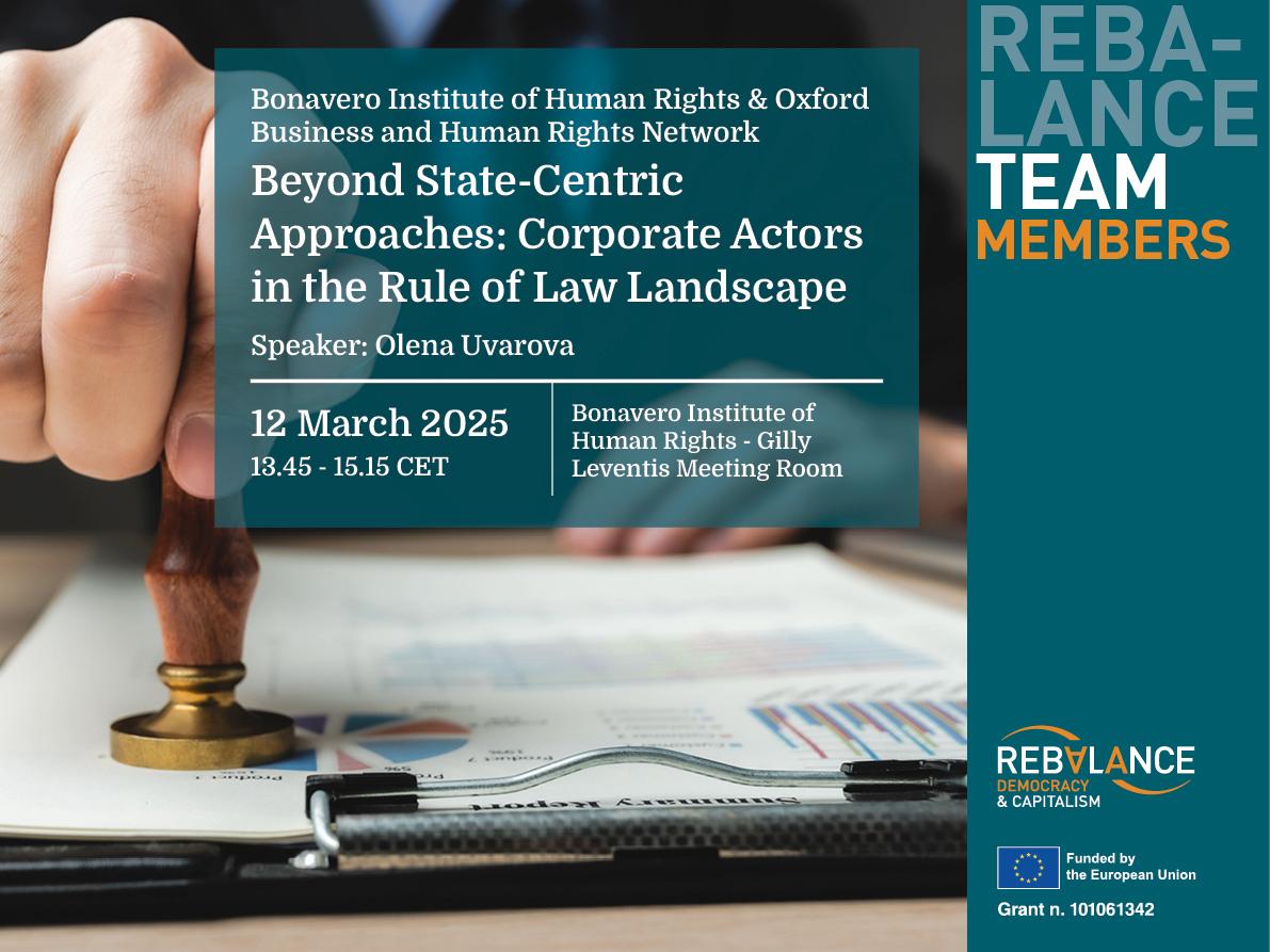 Beyond State-Centric Approaches: Corporate Actors in the Rule of Law Landscape